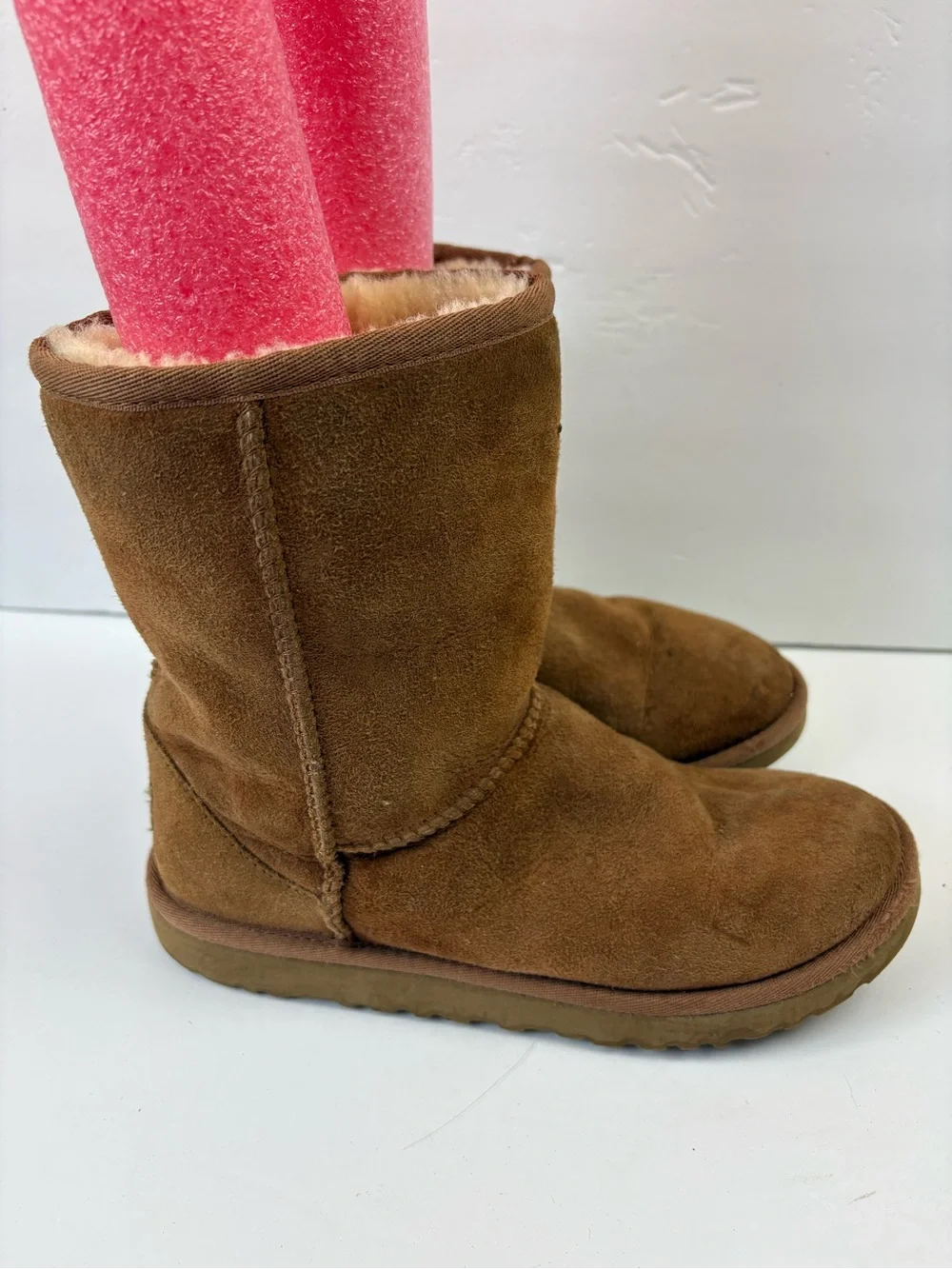 Ugg Australia Classic Short Boots 5251 Suede Brown Shearling Shoes Winter size 4